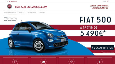 Page d'accueil du site : Fiat 500 Occasion