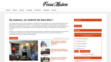 Page d'accueil du site : Focus Maison