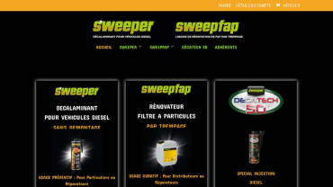 Page d'accueil du site : Sweeper Engine