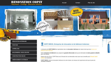 Page d'accueil du site : Rénovation Copit