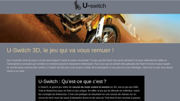 Page d'accueil du site : U-Switch