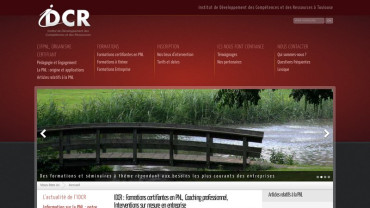 Page d'accueil du site : IDCR