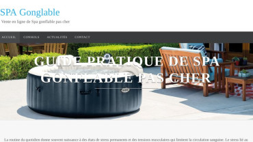 Page d'accueil du site : Spa gonflable