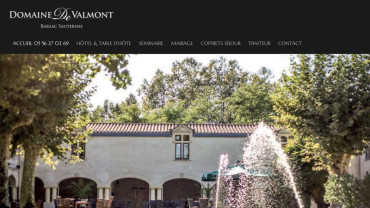 Page d'accueil du site : Domaine de Valmont
