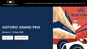 Page d'accueil du site : Monaco Star Events