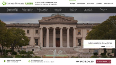 Page d'accueil du site : Cabinet d'avocats Jullien