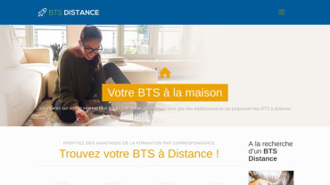 Page d'accueil du site : BTS Distance