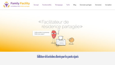Page d'accueil du site : Family Facility