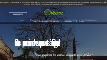 Page d'accueil du site : Oréane