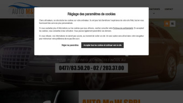 Page d'accueil du site : Auto MW