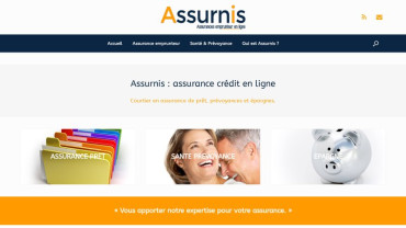 Page d'accueil du site : Assurnis