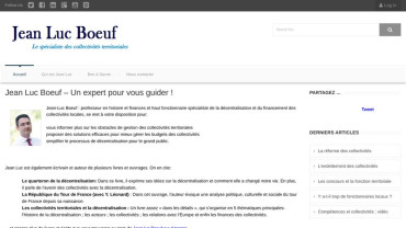 Page d'accueil du site : Jean Luc Boeuf