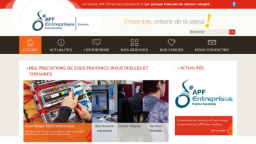 Page d'accueil du site : APF Entreprises
