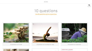Page d'accueil du site : 10 questions