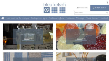 Page d'accueil du site : Bleu Kelsch