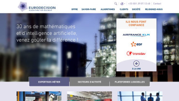 Page d'accueil du site : Eurodecision