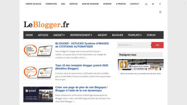 Page d'accueil du site : Leblogger.fr