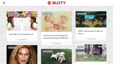Page d'accueil du site : Buzty