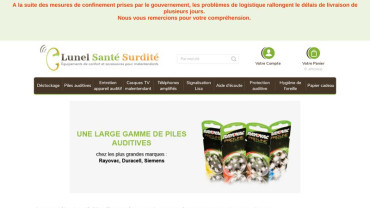 Page d'accueil du site : Lunel Santé Surdité