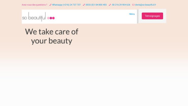 Page d'accueil du site : So Beautiful