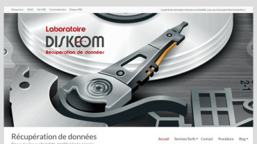 Page d'accueil du site : Diskeom