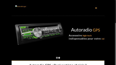 Page d'accueil du site : Autoradios-gps