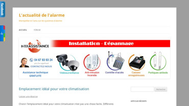 Page d'accueil du site : Alarmes à Montpellier