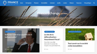 Page d'accueil du site : France Échange