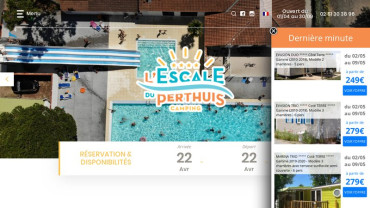 Page d'accueil du site : L'escale du Perthuis