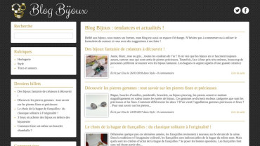 Page d'accueil du site : Blogbijoux.info