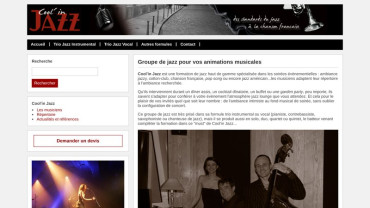 Page d'accueil du site : Cool'in Jazz