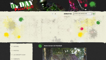 Page d'accueil du site : D-day Paintball