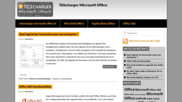 Page d'accueil du site : Télécharger-Microsoft-Office.fr