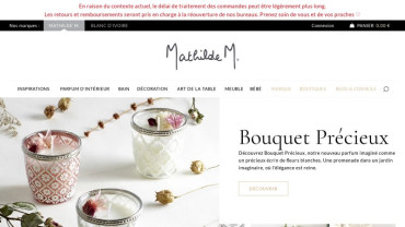 Page d'accueil du site : Mathilde M