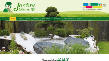 Page d'accueil du site : Jardins Décor 37