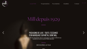 Page d'accueil du site : Mill Luxe