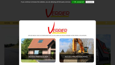 Page d'accueil du site : Verrier