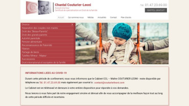 Page d'accueil du site : Maître Couturier-Leoni