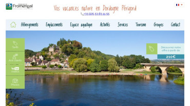 Page d'accueil du site : Le Domaine de Fromengal