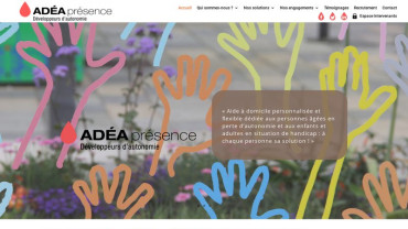 Page d'accueil du site : Adéa Presence