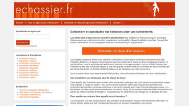 Page d'accueil du site : Echassier