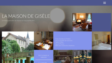 Page d'accueil du site : La Maison de Gisèle