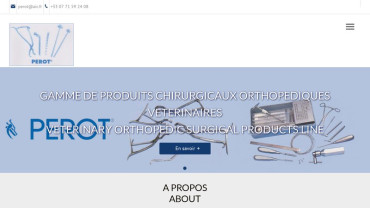 Page d'accueil du site : Docteur Perot