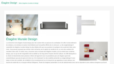 Page d'accueil du site : Etagères design