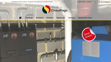 Page d'accueil du site : Belgique Chauffage