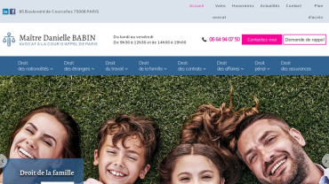 Page d'accueil du site : Cabinet maître Babin