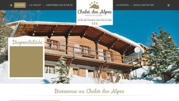 Page d'accueil du site : Chalet des Alpes