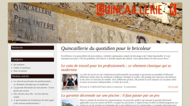 Page d'accueil du site : Quincaillerie K.