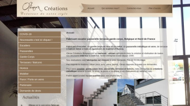 Page d'accueil du site : Olinox créations