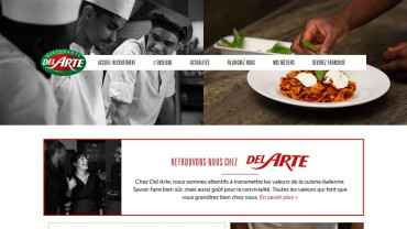 Page d'accueil du site : Recrutement Del Arte